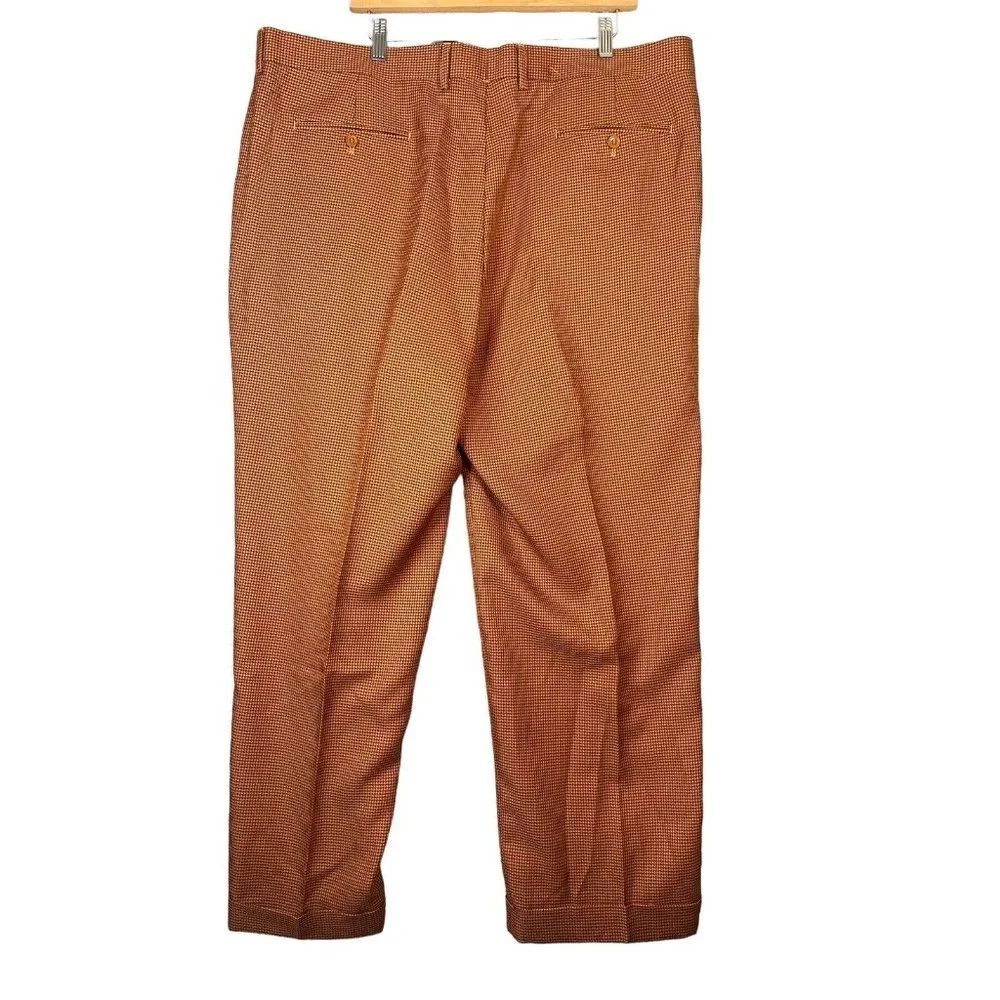 Giorgio Inserti Mens Dress Pants Pleated Copper Brown‎ P05144 Size 44
